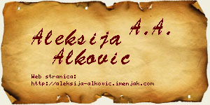 Aleksija Alković vizit kartica